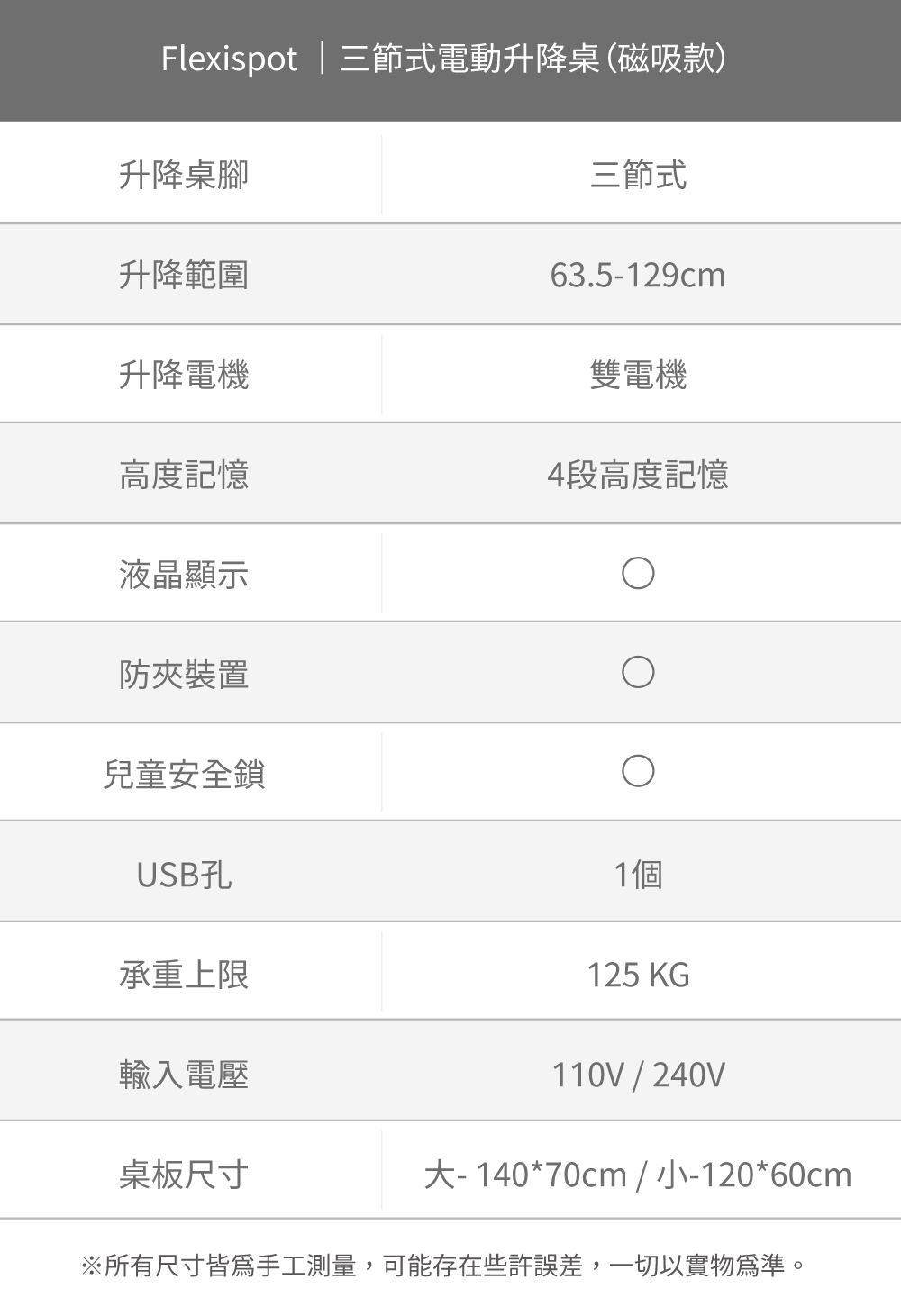 flexispot_磁吸式_電動升降桌